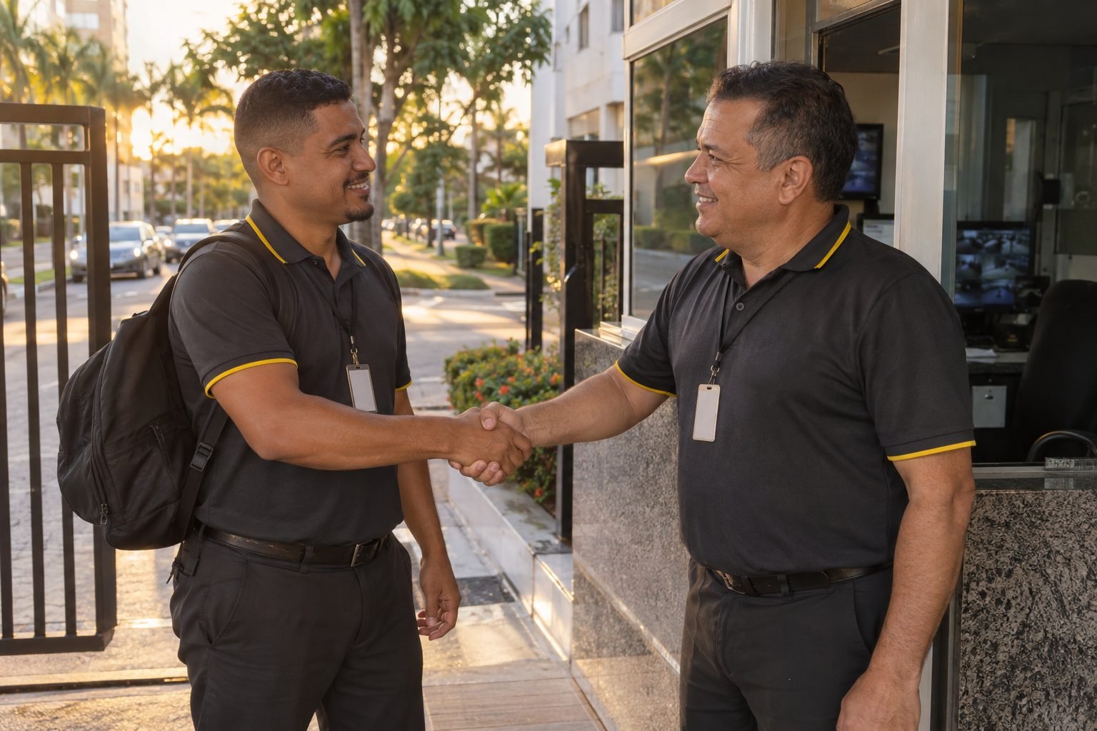 Troca de turno no posto de trabalho